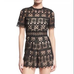 Alexis Black Lace Romper L $495